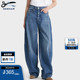 休闲宽松阔腿高腰蓝色牛仔裤 女士复古时尚 MAKI 新款 DENHAM春季