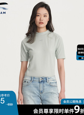 DENHAM夏季女士浅紫浅绿色蓝色清新短袖T恤女款