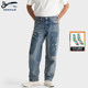DENHAM2025年冬季 RAG 复古做旧休闲宽松微锥中腰牛仔裤 新品 男士