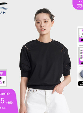 DENHAM夏季女士经典简约复古舒适白色黑色短袖T恤