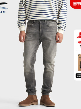 DENHAM2026年早春新品男士水洗做旧FREEMOVE高弹力紧身牛仔裤BOLT