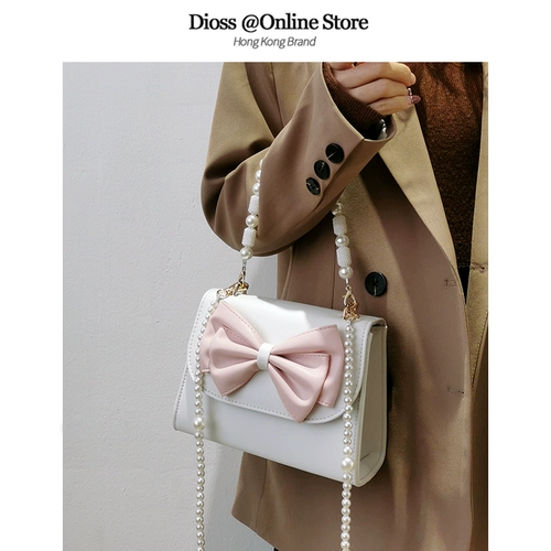 Оригинальная милая небольшая сумка с бантиком из жемчуга, летняя маленькая сумка через плечо, 2023