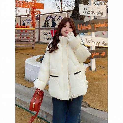 花契15大码女装立领棉服