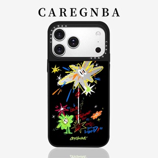 CAREGNBA手握烟花的人薛之谦同款适用苹果15Pro手机壳iPhone17proamx涂鸦13pro烟花12防摔16p新款XR女14olus