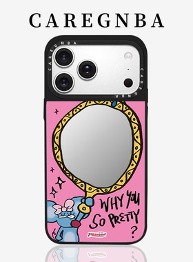 CAREGNBA联名TIPSEVEN韩火火同款适用苹果17ProMax手机壳iPhone16pro磁吸14plus镜面13防摔15p全包11网红12女