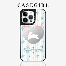 CASEGIRL联名碎花爱心兔iphone16ProMax手机壳适用苹果15plus新款13por防摔11全包12套14可爱XR网红女pro磁吸