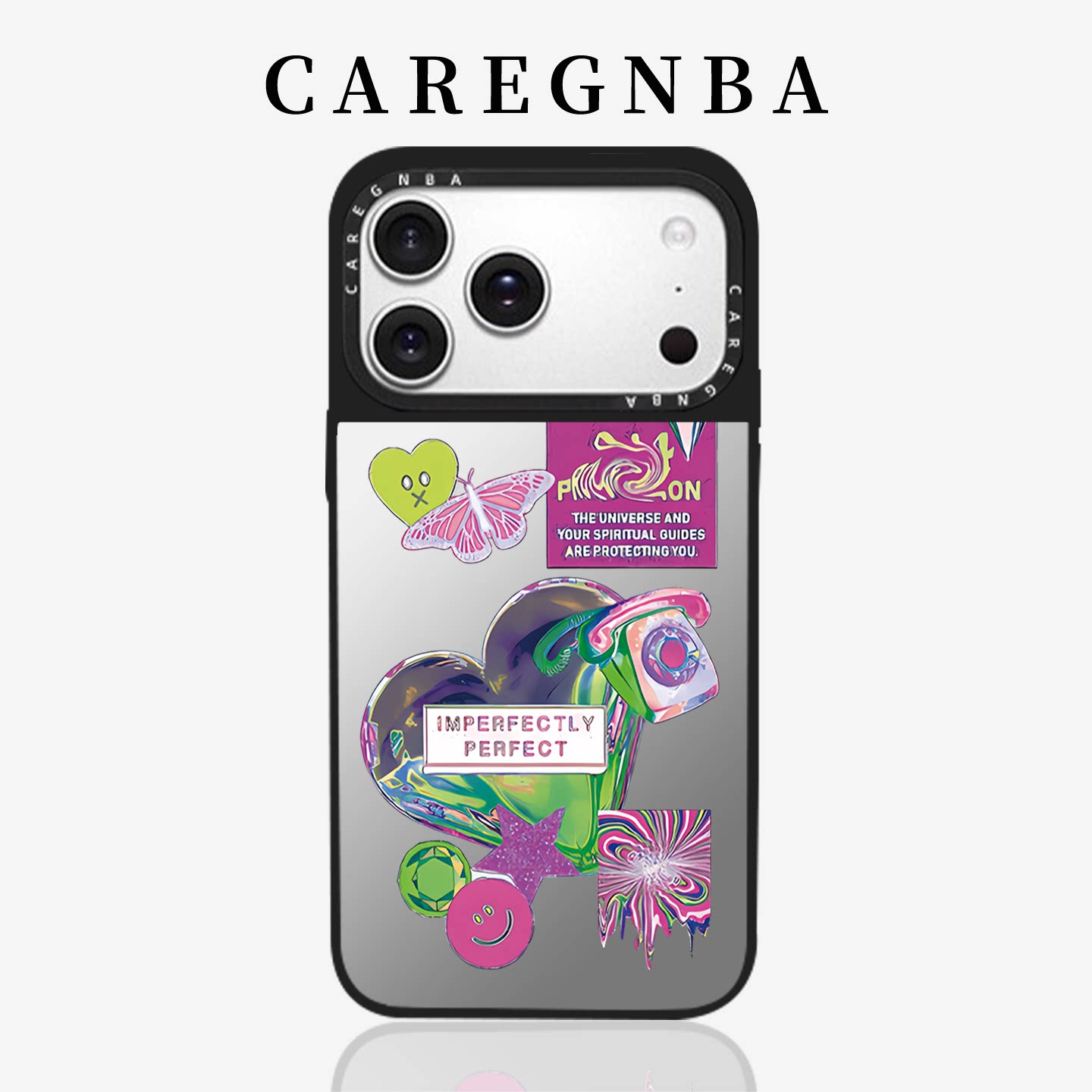 完美世界爱心钻石贴画适用苹果17ProMax手机壳新款iPhone16pro全包ai键15plus高级感14防摔13小众12创意11女X