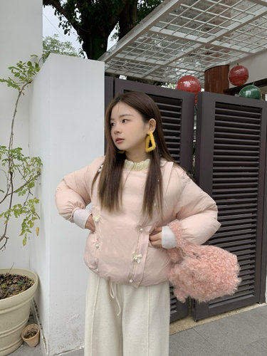 花边50羽绒服DAMEI圆领小个子