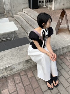 大美自制150小个子白色伞裙法式温柔风夏季高腰半身裙蓬蓬A字裙女
