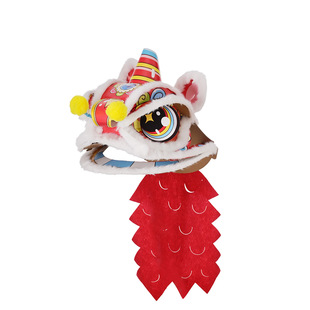 舞狮醒狮羊毛手工舞狮子儿童醒狮狮子头舞狮头饰套装学校表演狮子