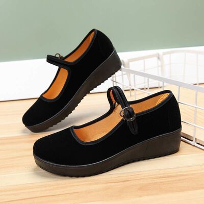 厂货供应老北京布鞋女新款酒店工作鞋女平根中老年妈妈广场舞蹈鞋