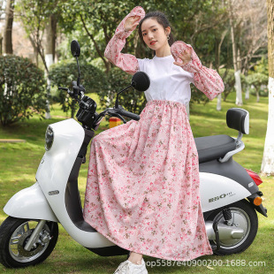 电动车骑车防晒裙夏骑摩托车护腿防晒裙遮阳防走光防晒衣围裙