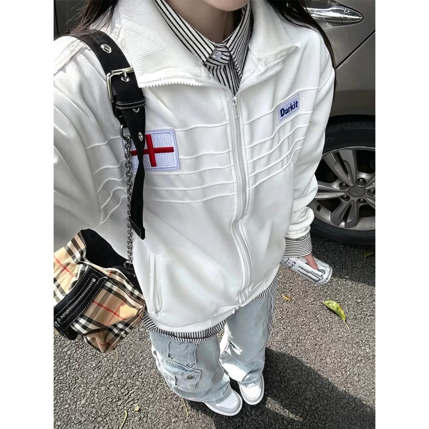 立领开衫卫衣外套男女春秋季夹克