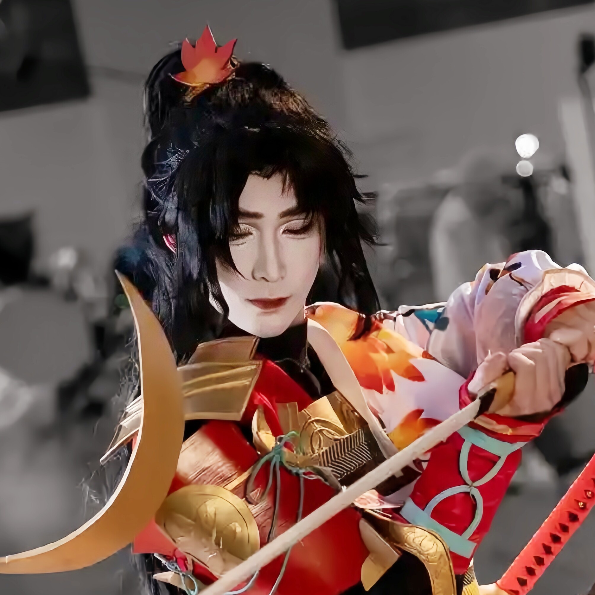 王者荣耀cos假发橘右京枫霜尽cosplay道具女英雄周边联名假毛无双