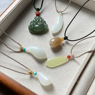 特价捡漏吊坠合集 天然新疆和田玉吊坠碧玉且末糖平安扣如意微暇