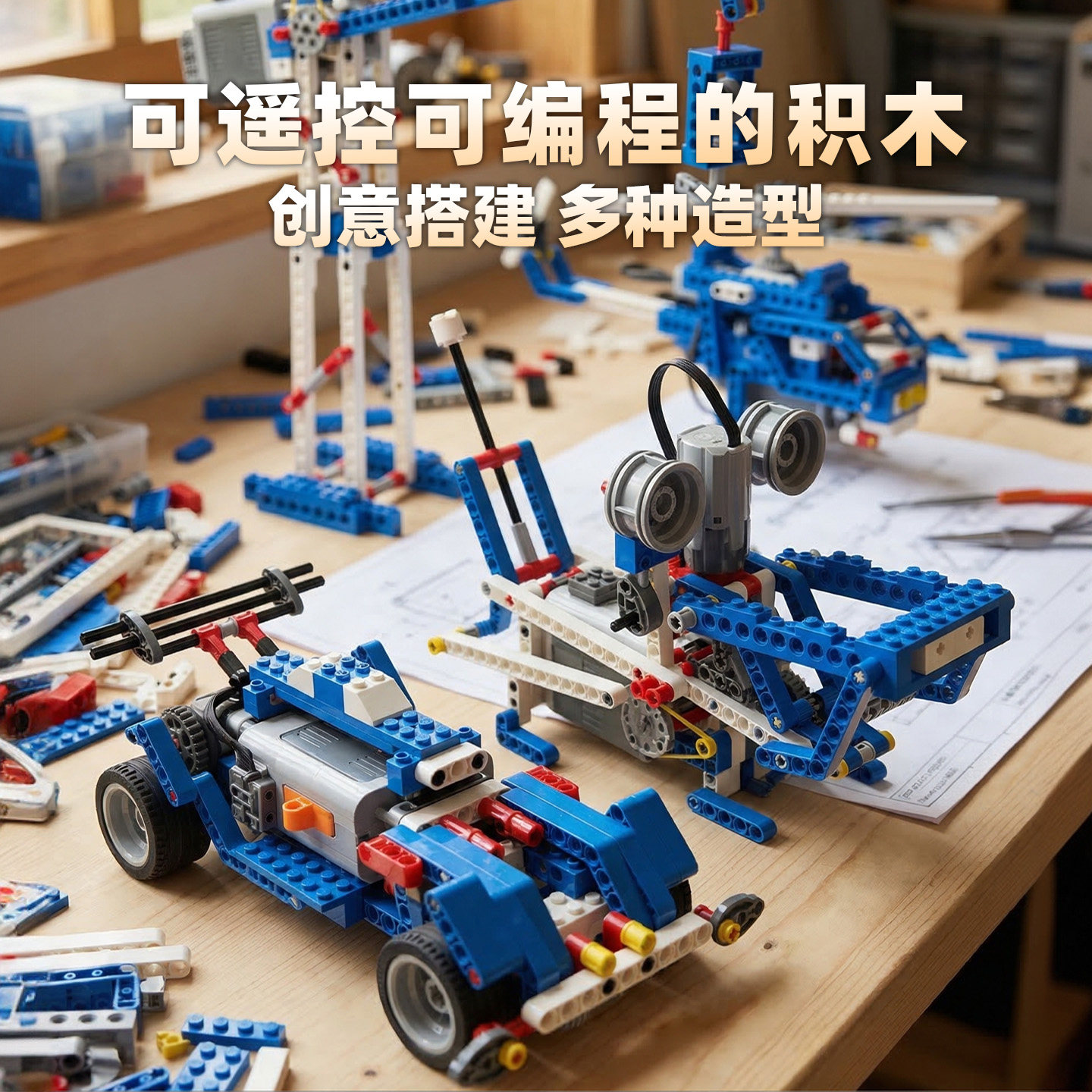 编程机器人儿童拼装科教电动遥控积木9686少儿益智机械玩具男孩