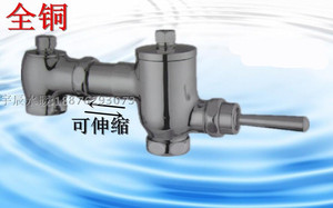 。铜TO手按式蹲便器冲水器 大便蹲坑延时阀冲水阀 卧式手压冲