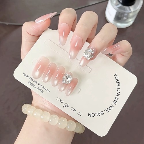 【追光猫眼】纯手工穿戴甲显白美甲高级感轻奢腮红猫眼穿戴甲新款