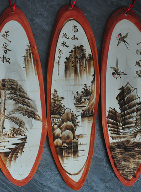 中式风田园壁饰木板画