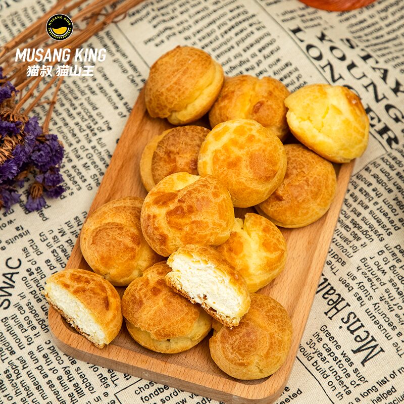 猫叔猫山王榴莲冰淇淋泡芙奶油蛋糕榴莲蛋糕甜品零食*2