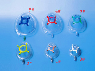 通用简易呼吸器球囊皮囊气囊皮球麻醉机配件一次性充气式分体面罩