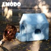 LMODO宠物房子帐篷窝秋冬保暖宠物窝半封闭式 帐篷猫狗通用猫房子