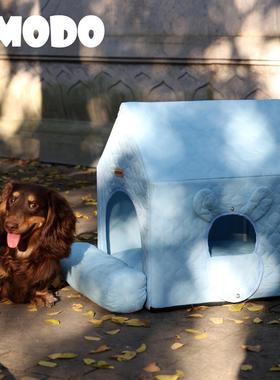 LMODO宠物房子帐篷窝秋冬保暖宠物窝半封闭式帐篷猫狗通用猫房子