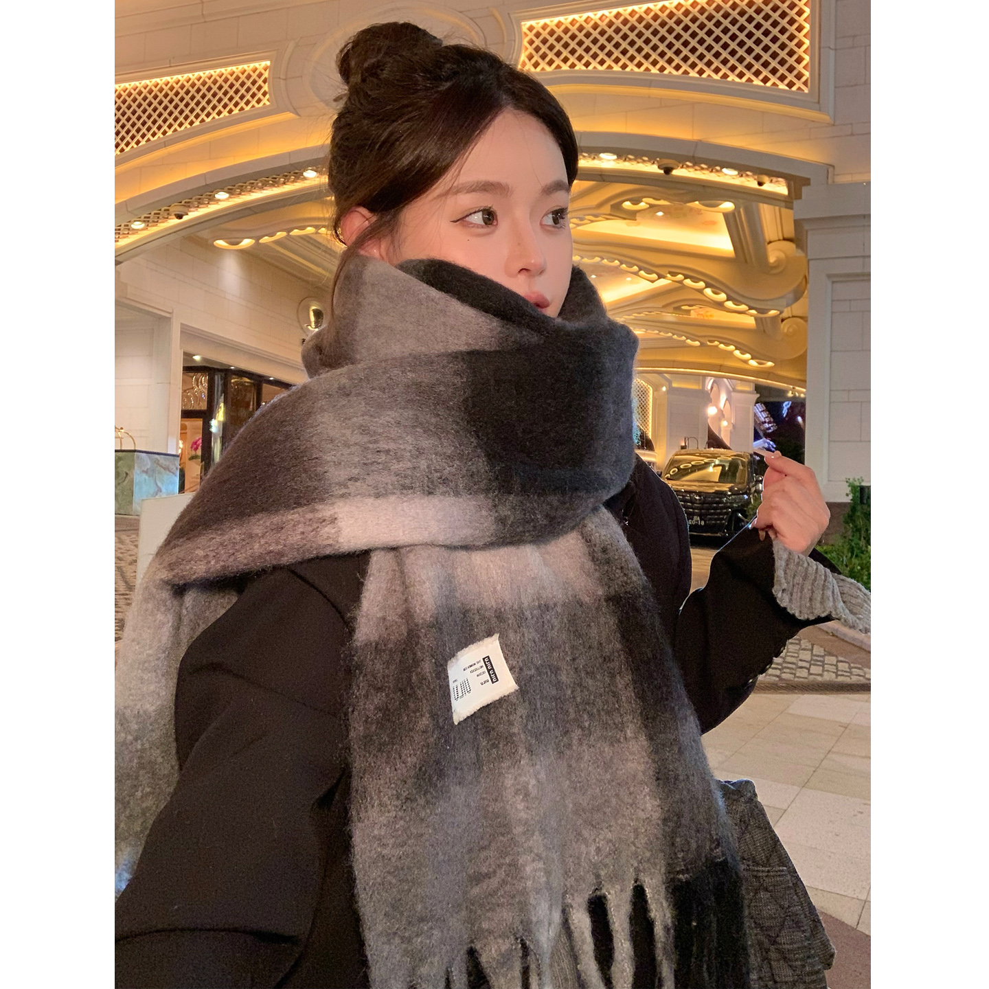 围巾女款2025新款冬季学生高级感