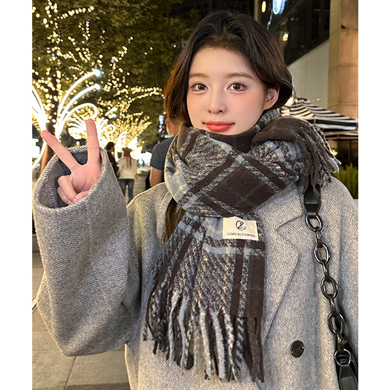 围巾女款2025新款冬季学生高级感