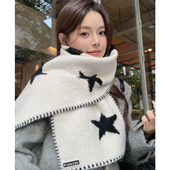 韩系氛围感加厚学生高级感星光杳杳简约显白款 围巾女冬季 2025新款