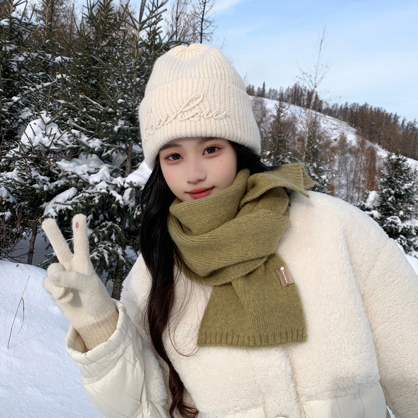 围巾女款2025新款冬季学生高级感