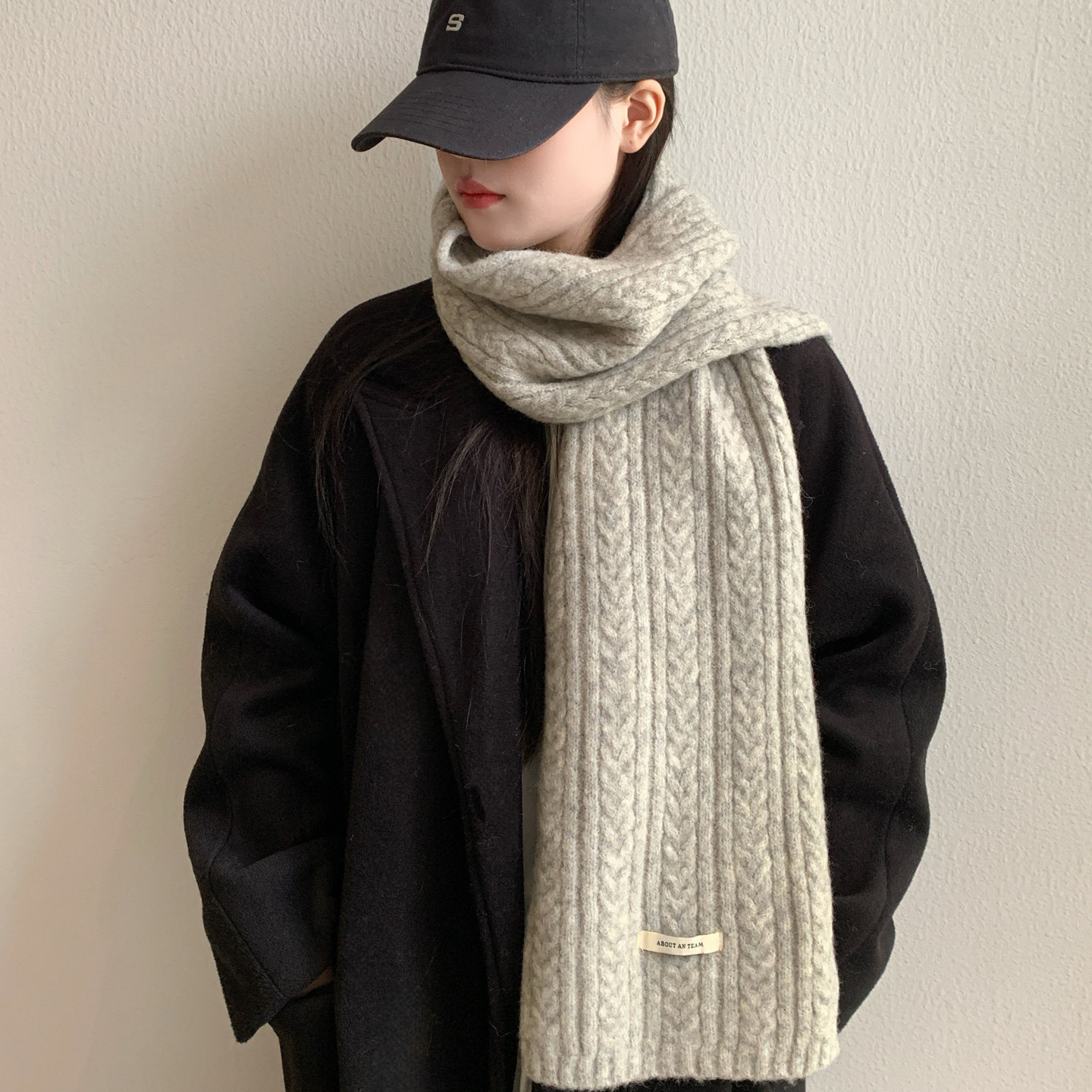 围巾女冬季2025新款含羊毛混纺加厚学生韩系氛围感麻花高级感SHBL