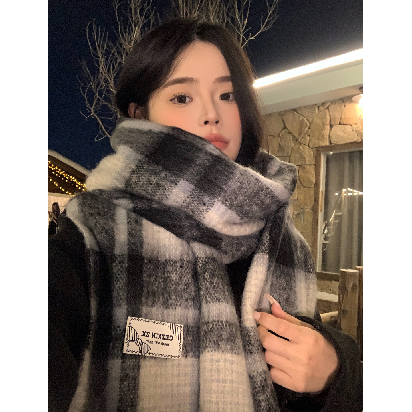 围巾女款2025新款冬季学生高级感