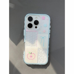 星星蝴蝶结苹果核适用于iPhone17/16promax手机壳新款苹果15pro/14软壳16plus磁吸磨砂13pro/12pro保护套