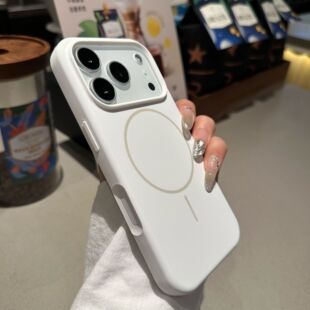 AI相机键一体壳适用于iPhone17promax手机壳简约苹果16plus纯色15/14液态硅胶12/13pro磁吸白色12/11保护套