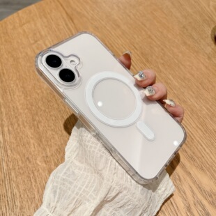 magsafe磁吸支架适用iphone17/16手机壳新款15plus透明12苹果14promax气囊防摔11保护套78简约高端13保护镜头