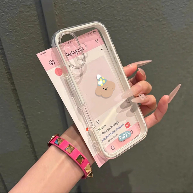 波点帽子小狗iPhone17pro手机壳
