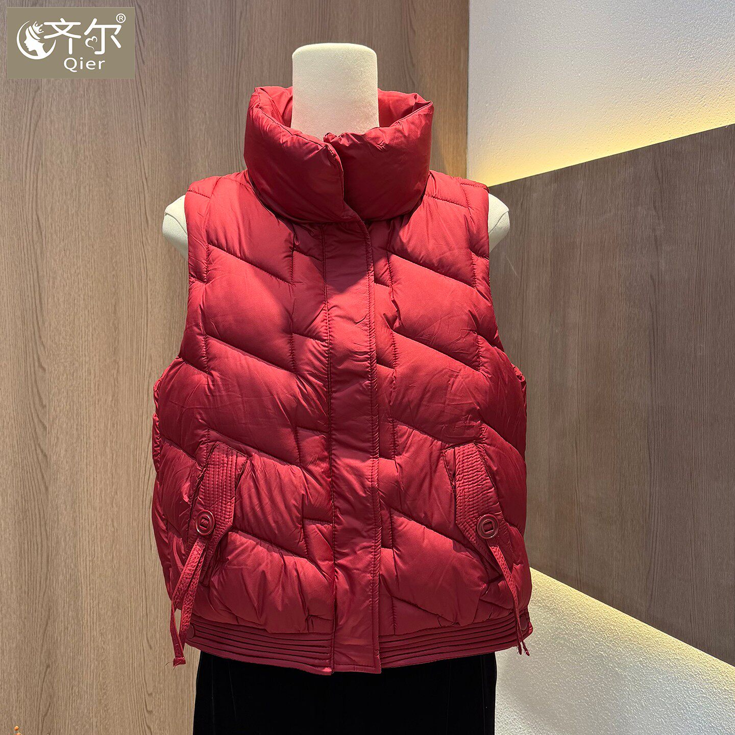 马甲羽绒棉外穿女冬新款短款小个子背心百搭时尚妈妈保暖马夹外套