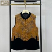 新款 加棉妈妈新中式 国风夹棉加厚马夹2025秋冬季 中老年坎肩上衣