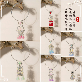 古风发光手镯流苏灯笼手环仙气宫廷手镯手饰日常百搭女孩手镯带灯