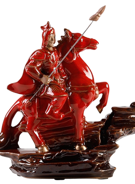 新中式马到成功办公室招财摆件