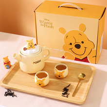 维尼熊茶壶泡茶家用可爱下午茶茶具套装过滤陶瓷泡茶壶茶水分离
