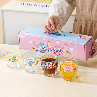 迪士尼星际宝贝史迪仔透明玻璃杯