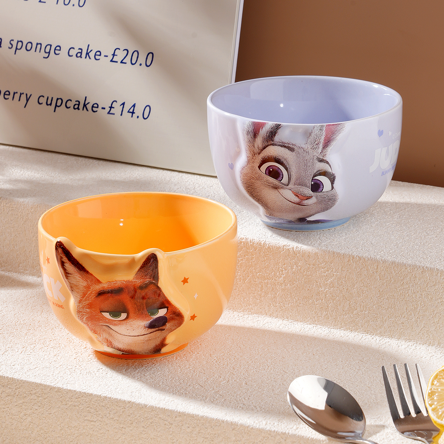 迪士尼疯狂动物城尼克朱迪联名碗