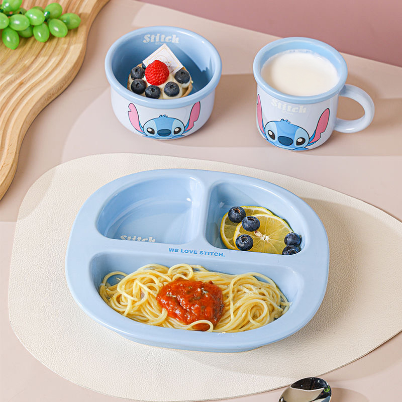 维尼熊草莓熊史迪仔陶瓷餐具套装