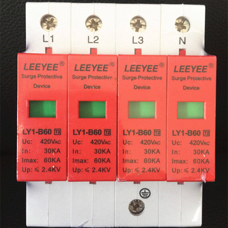 定制防雷器380v二级避雷器b类防电涌机柜4p配电箱柜ly1-b60/4p动