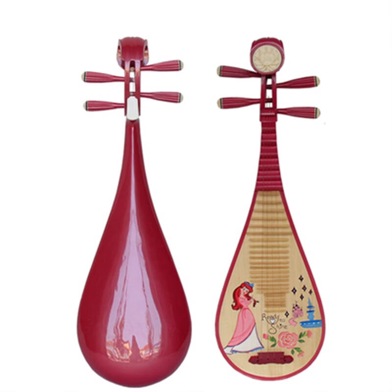 天鹅衡乐儿童琵琶小琵琶学生初学练习琵琶舞台道具彩绘儿童琵琶乐