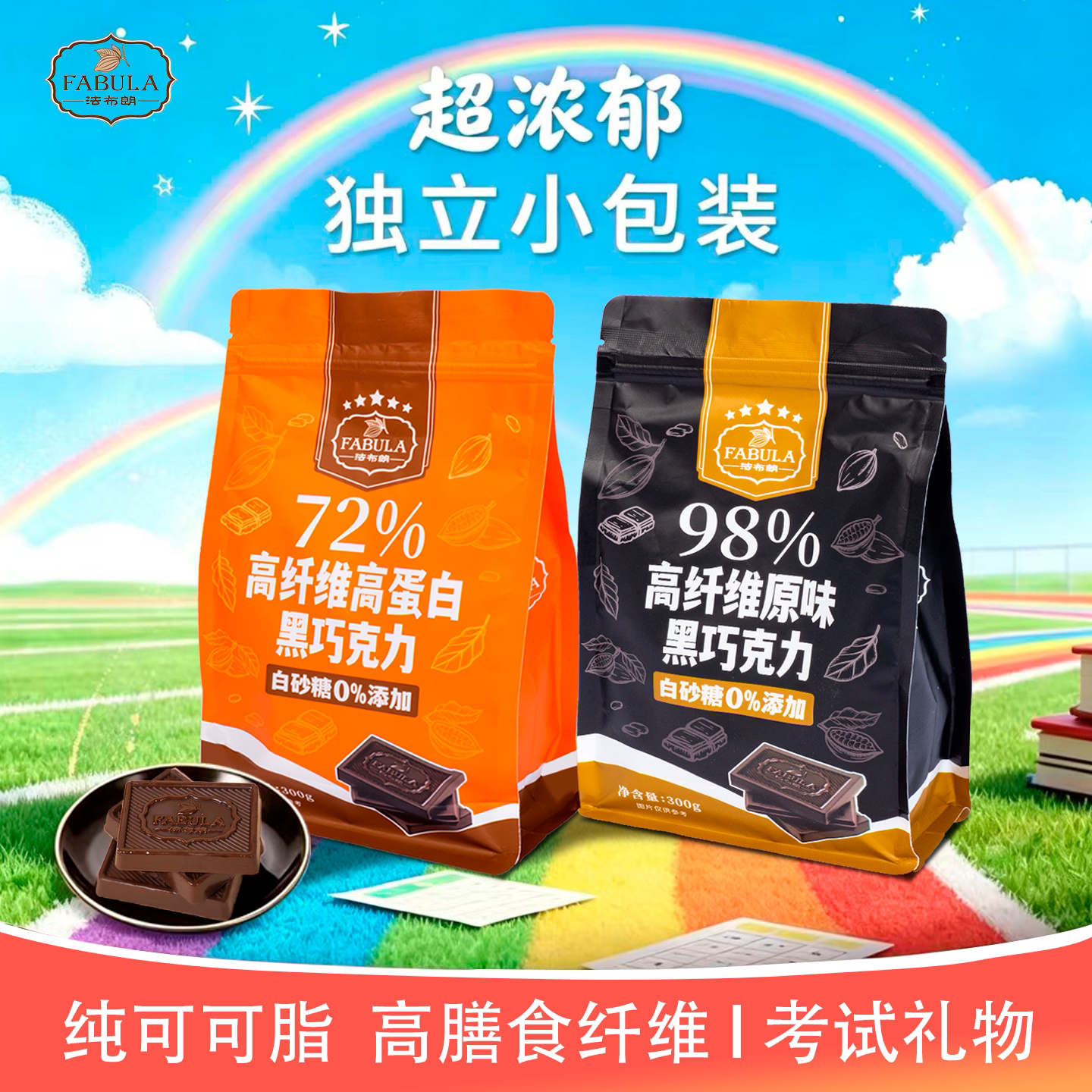 法布朗高纤高蛋白黑巧克力图片