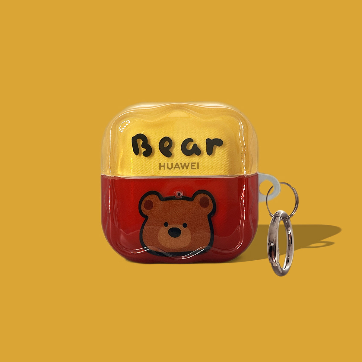 适用华为freeclip2保护套freeclip保护壳freebuds4e无线蓝牙耳机套盒6i新款pro3透明freebus5i壳se2软壳小熊