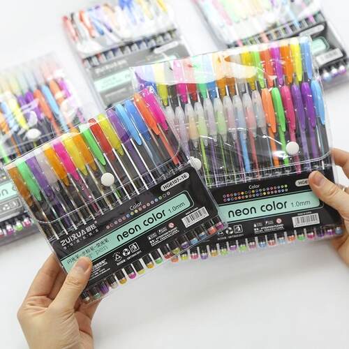 creative korean glitter pen set with colorful water chalk
